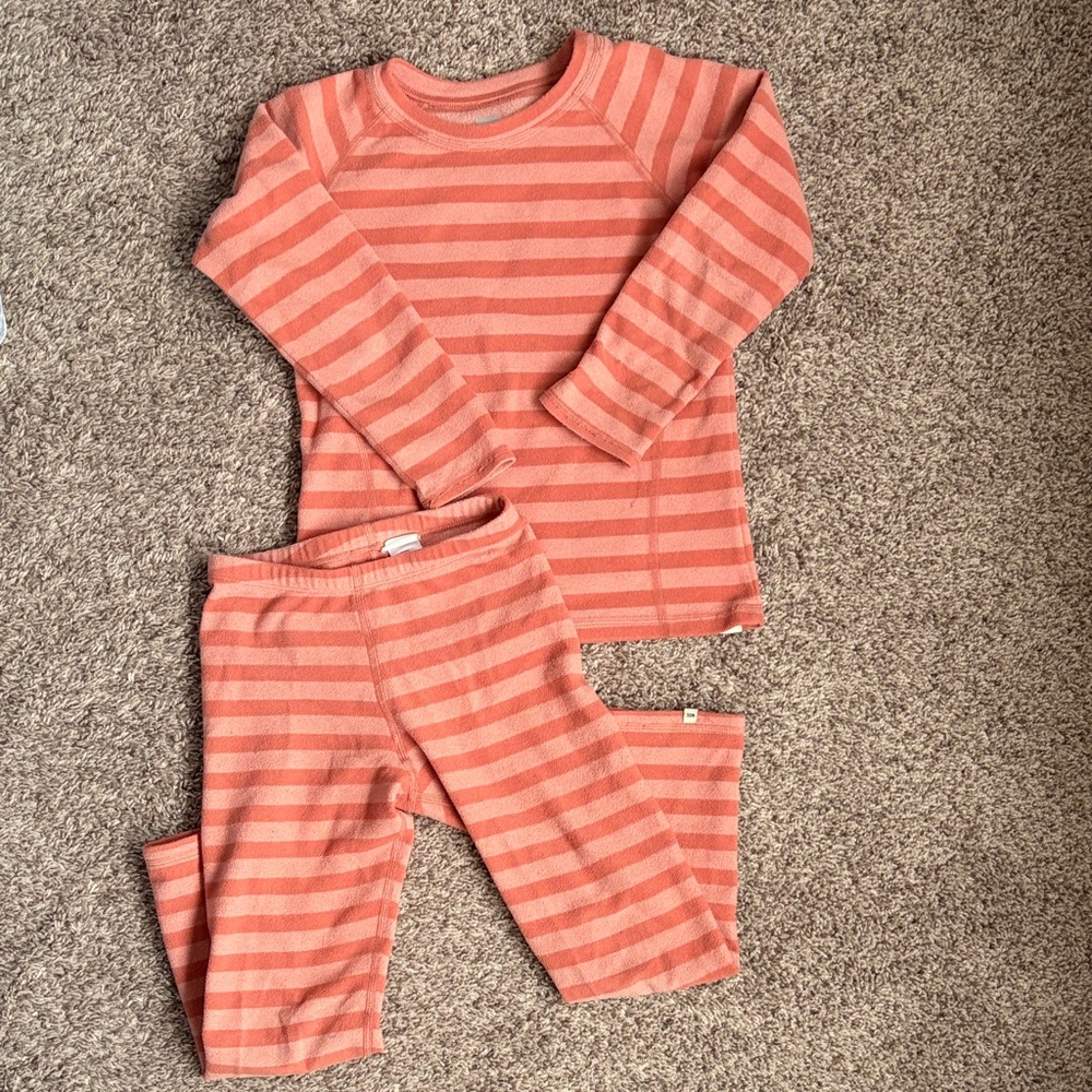 MEC Coral Striped Kids Fleece Set